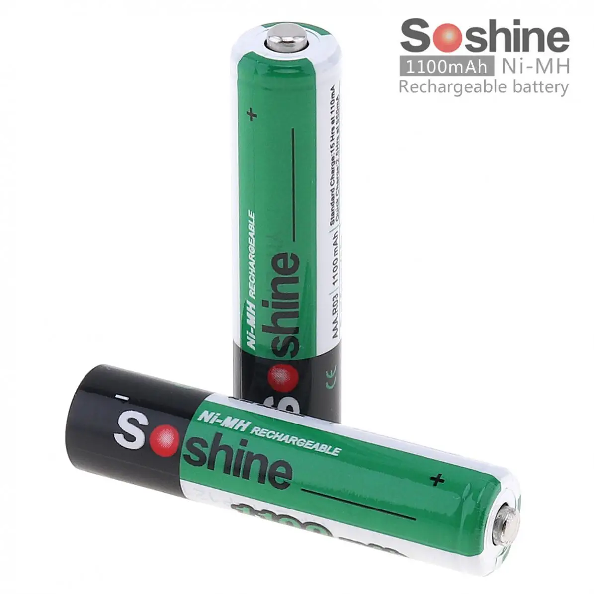 2pcs/lot Soshine Ni-MH AAA 1100mAh Rechargeable Batteries + Portable Battery Box for Toys / Camera | Электроника