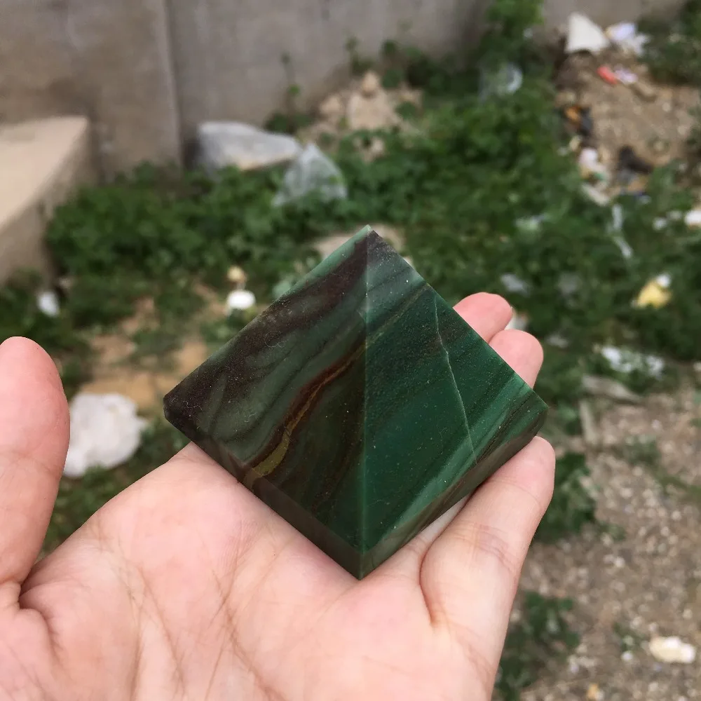 50 мм африканская зеленая сосновая Нефритовая Пирамида камень мощного исцеления, метафизический, рейки