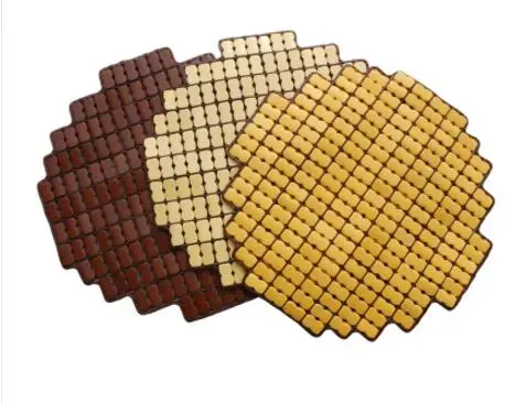 

Summer Stool Cushion Round Mahjong Pad Summer Bamboo Mat Cushion Table Mat Round Insulation Pad Cool Pad