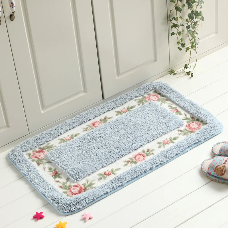 

Small floral Carpets Rug Livingroom kitchen Absorbent Mats Soft Thick Non-slip Home Decoration Rug