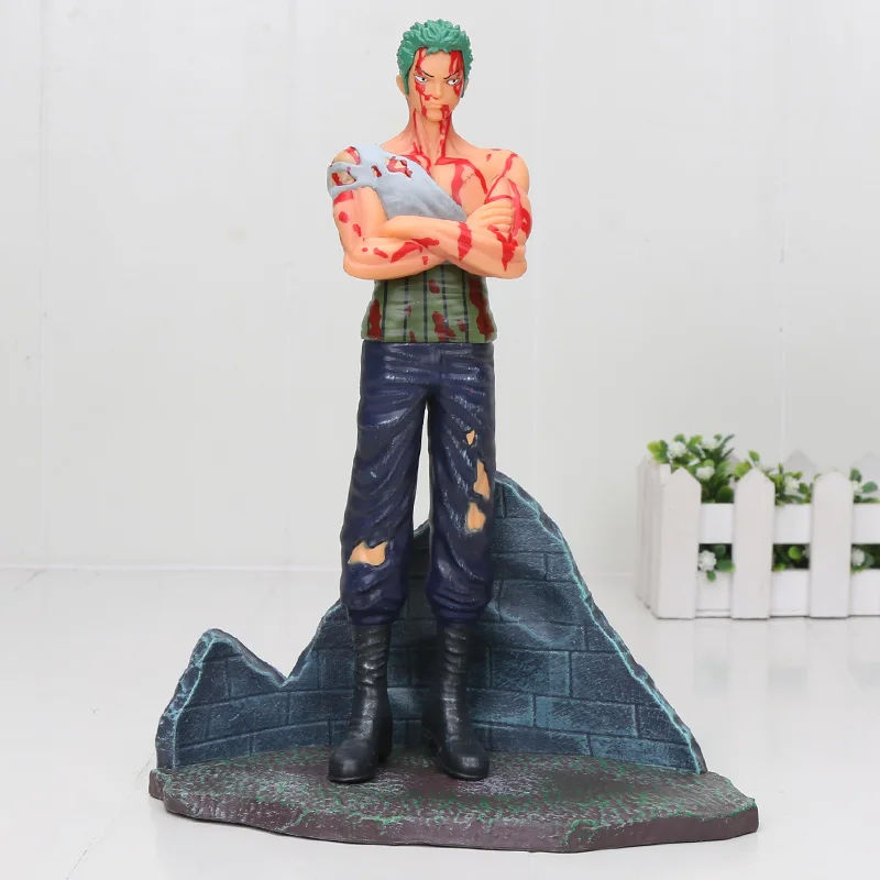 Аниме one piece Figure Roronoa Зоро фигурка битва Версия ренгоку онигири Зоро ПВХ модель куклы 13-26 см игрушки - Цвет: 1475 22cm no box