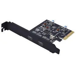 Супер скорость Usb 3,1 (10 Гбит/с) карта с разъемом PCI Express Pci-E 2 порт PCI Express Расширительная карта разъем питания для настольных ПК