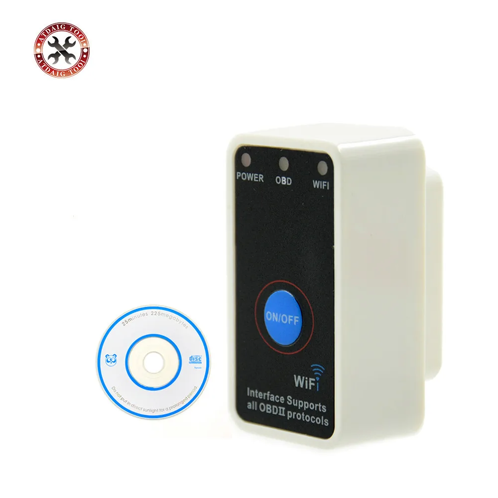 Диагностический инструмент Super Mini ELM327 Wi-Fi ELM 327 2016 новый белый OBD2 OBD ii CAN-BUS