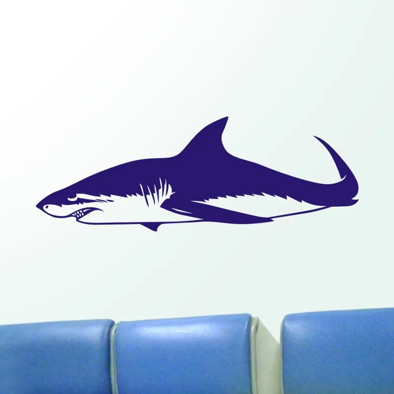 DCTAL Shark Wall Sticker Requin Decal Tiburon Posters Vinyl Wall Art Decals Pegatina Car Decal Decor Mural Animal Sticker
