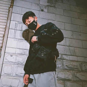 

Men Women Chest Rig Bag Vest Hip-Hop Fashion Chest Rig Waist Bag Functional Cross Shoulder Bags