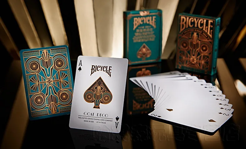 1pcs Bicycle Goat Gold Foil Deck Playing Cards Poker Magic Tricks Magic Props 