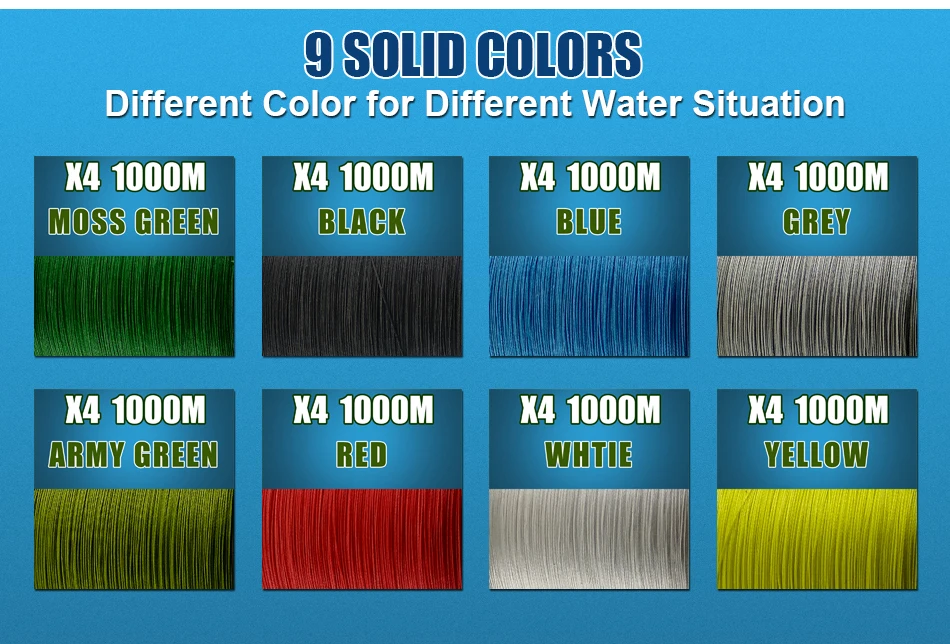 braided fishing line multifilament fishing line 1000m (6)