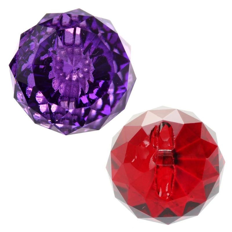 2 шт 30 мм Хрустальный шар призмы фиолетовый и красный
