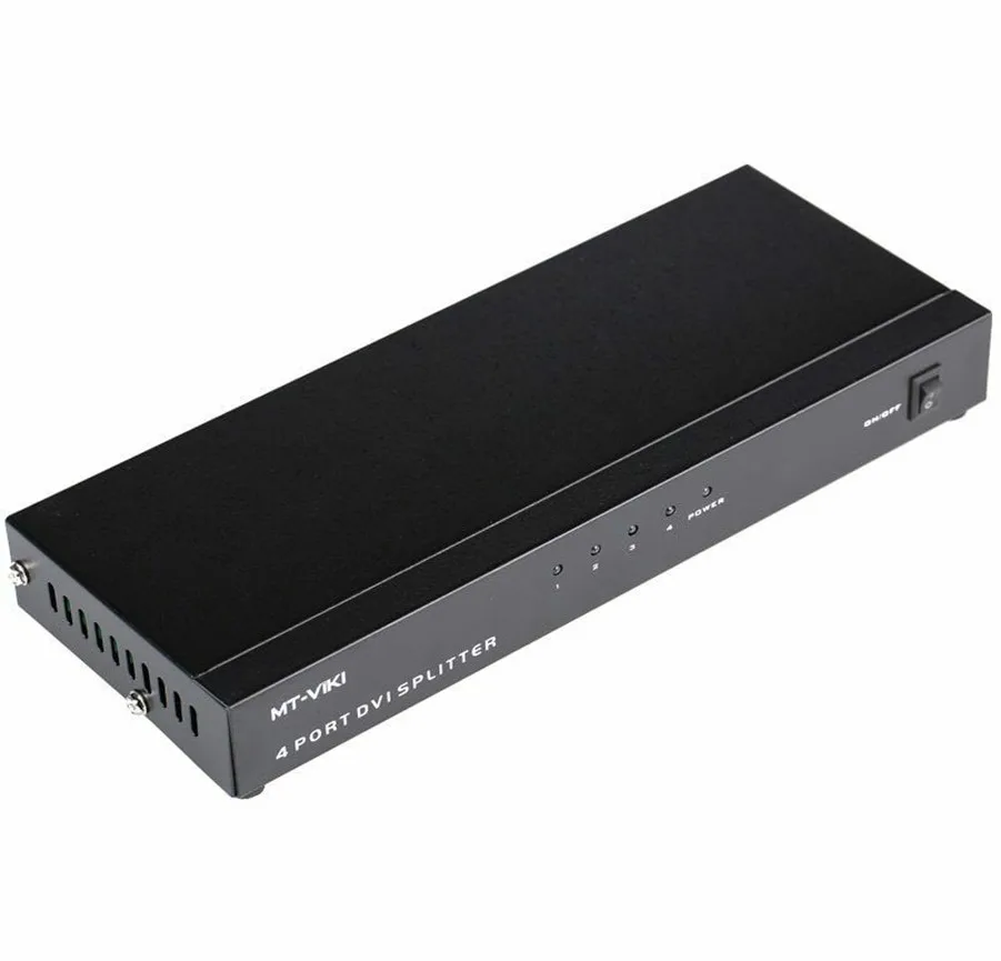 Hot MT-VIKI 4 Port DVI Splitter Video Distributor 1 Input 4 Output Multiple LCD Monitor Sync Display1920x1080 resolution MT-DV4H