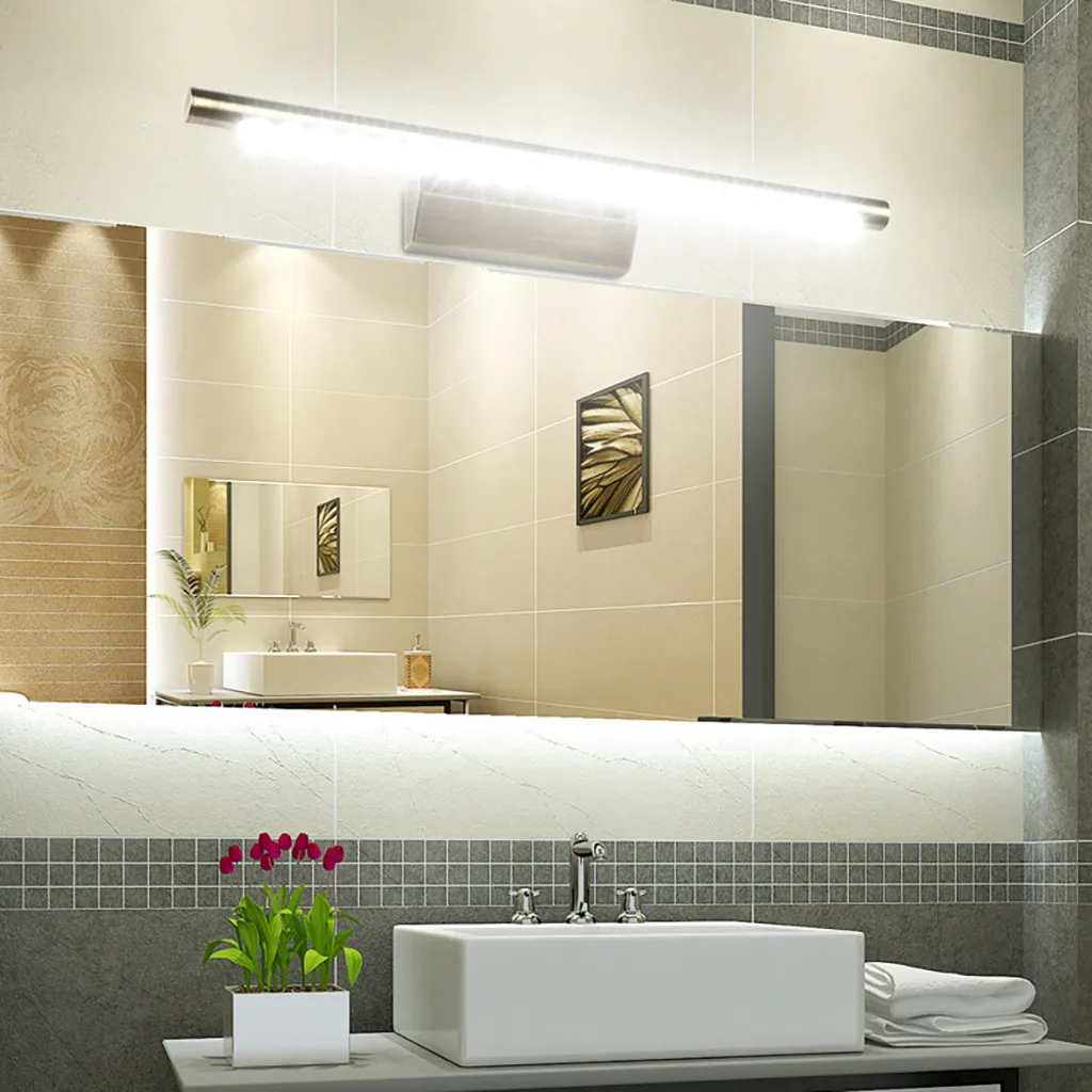 2019 الرجعية Led مرآة الجبهة ضوء الحديثة الماكياج مصباح ليد خزانة حمام الغرور جدار التجميل تركيبات مضمد الشمعدان مصابيح