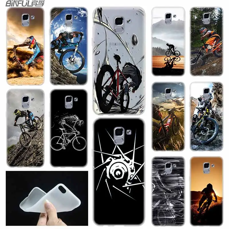 

case Soft Cover TPU Coque For Samsung Galaxy J6 J8 J3 J5 J7 J4 Plus 2018 2016 2017 EU Prime Pro Ace j610 mountain bike Bicycle