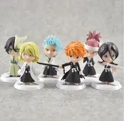 6 шт./компл. Аниме Bleach Ichigo Ulquiorra cifer Renji Ichimaru Gin Toushirou ПВХ Фигурки игрушки