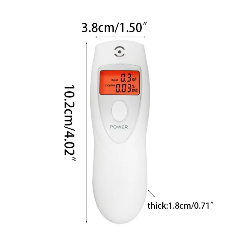 Спиртовой Алкотестер Портативный Тестер дыхания AT-02 Точный Цифровой дисплей удобный легкий карманный дизайн аксессуары для вождения