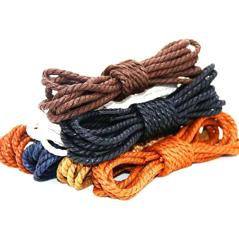 1 пара Shoelce Повседневное кожаные шнурки Вощеная круглая обувь на тонких ботинки martin спортивный шнурок шнур веревочки 60/90/120/150 см
