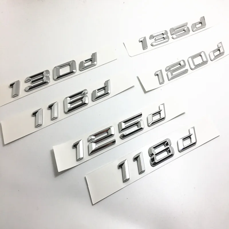 3D ABS Chrome 116d 118d 120d 125d 130d 135d Rear Boot Trunk Lid Emblem Logo Badge For bmw 1 series stickers Car styling | Автомобили и