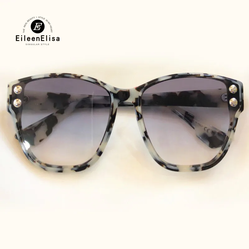 Для женщин "кошачий глаз 2018 Мода Большой Размеры ацетат кадр солнцезащитные очки поляризованные UV400 солнцезащитные очки с Роскошная