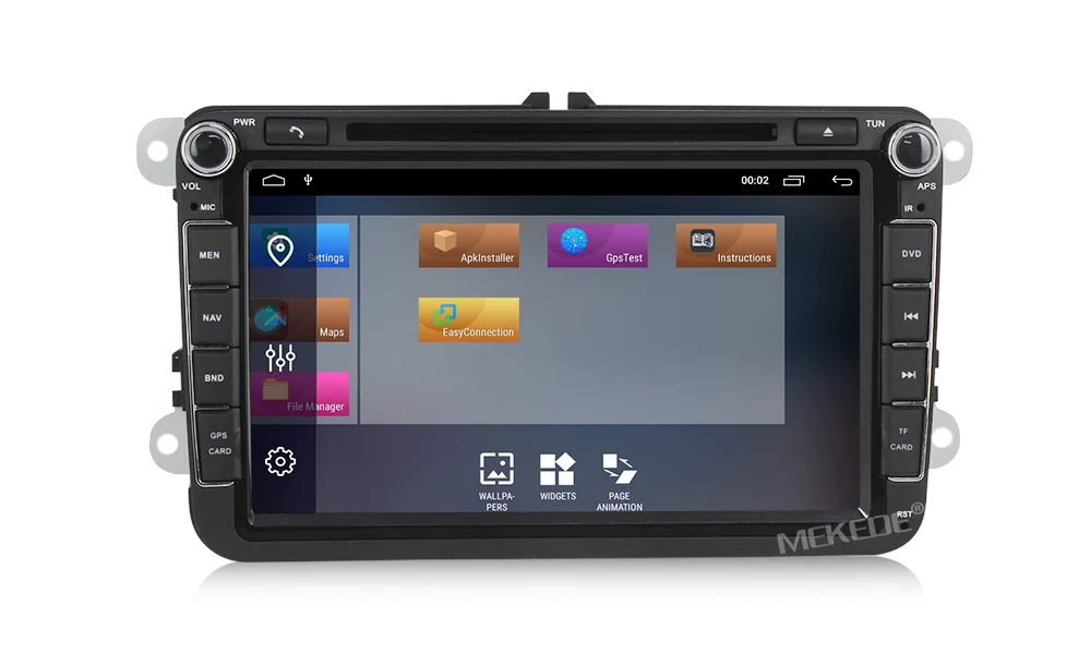 Top 4G wifi BT MEKEDE Octa 8 Core Android 9.1 2G RAM 32GB ROM 8inch 2 Din Car DVD GPS Navi Radio Player For VW Skoda Octavia 2 16