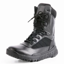 Обувь Мужская s тактические ботинки военный десант обувь ботинки Большие размеры Новая обувь летние дышащие мужские Ботильоны армейские ботинки