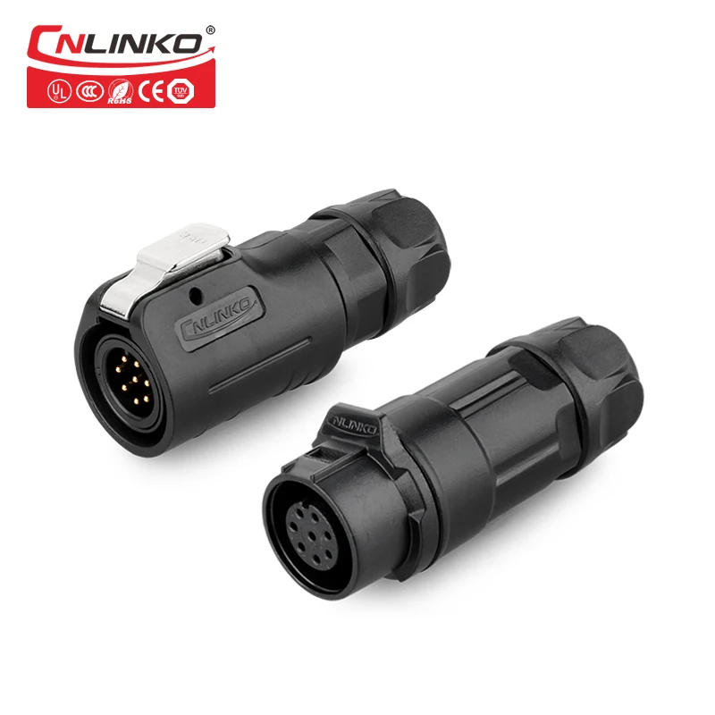 Cnlinko M12 2pin 3pin 4pin 5pin 6pin 7pin 8pin Водонепроницаемый Электрический соединительный