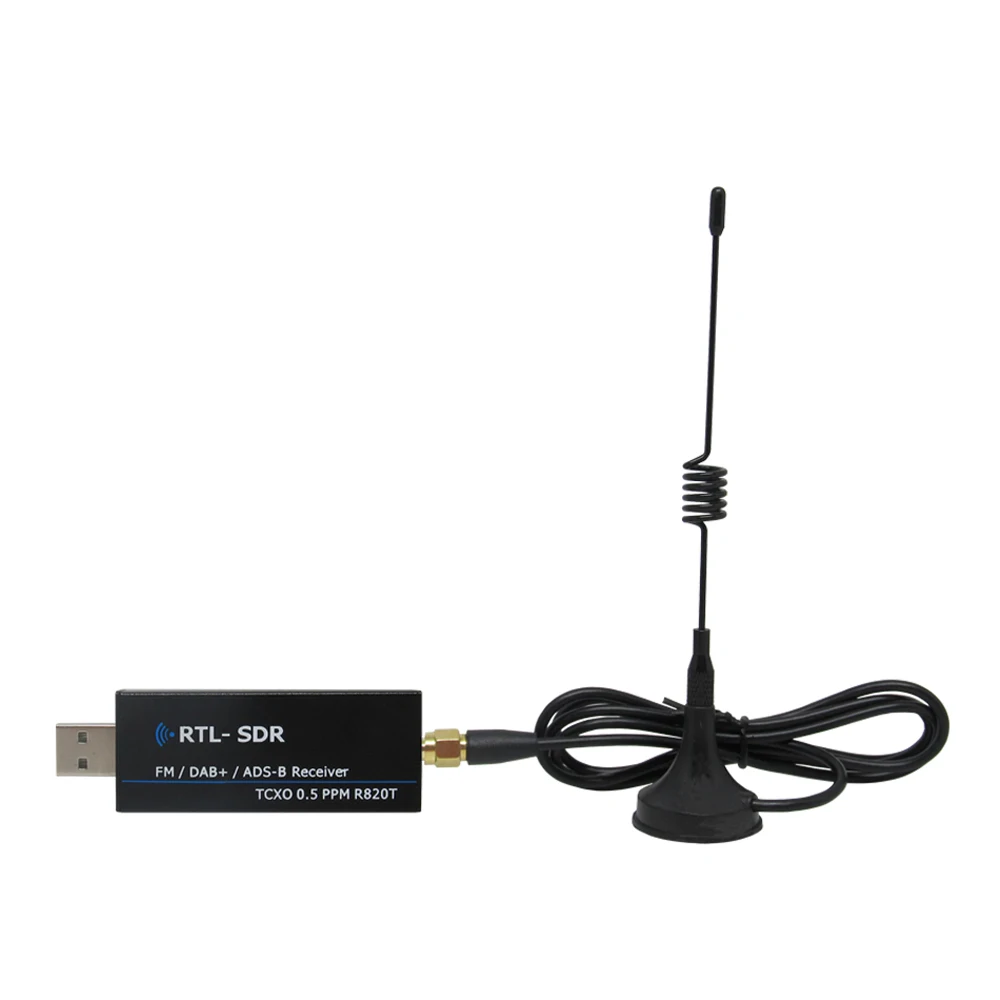 

RTL2832U UHF VHF RTL SDR Receiver R820T2 25-1700MHz Tuner Radio Receiver AM FM Radio Dongle with 0.5ppm TCXO SMA MJZSEE A300U