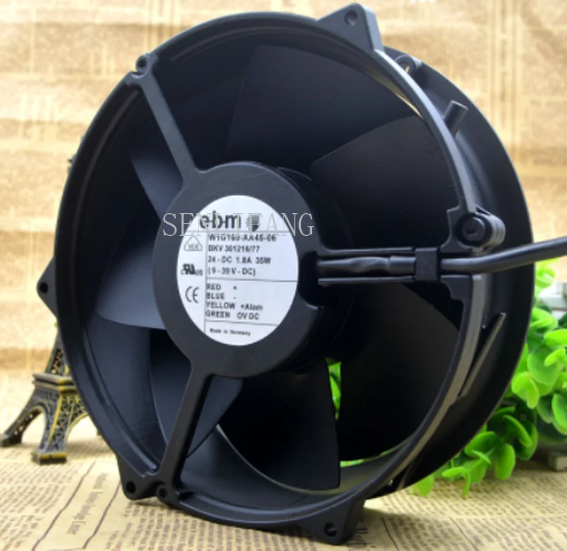 

Free shipping For Germany EBM W1G160-AA45-06 24V 1.8A 17CM all-metal high temperature fan 17050