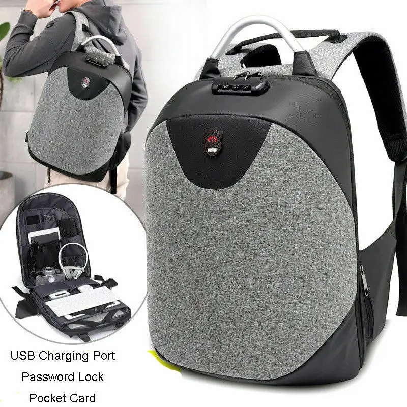 

Men Laptop Backpack 16 Inch Anti Theft Travel Bag with USB Charging Port Lock -OPK