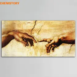 Без рамы хлопок создание Адама Микеланджело принт живопись холст знаменитая картина маслом для гостиной стены книги по искусству