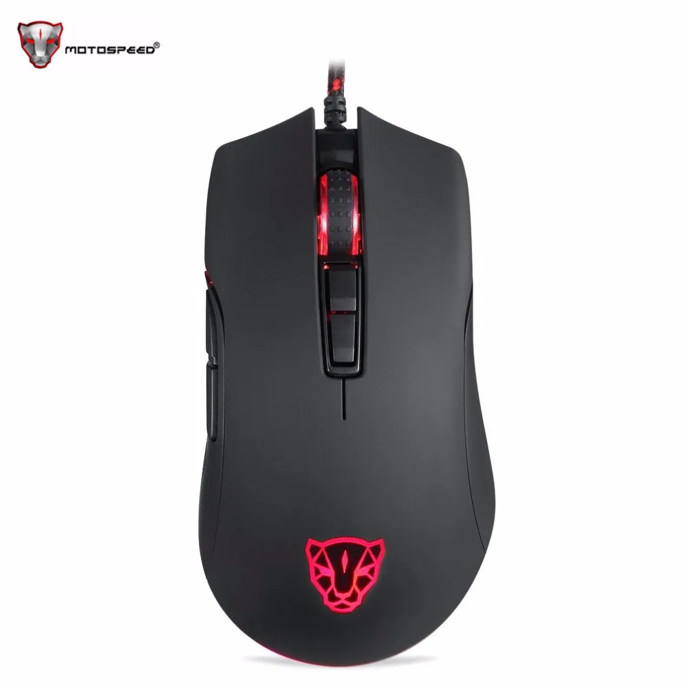 

Motospeed V70 12000DPI USB Wired Gaming Mouse RGB Cool Backlight Adjustment Ergonomic Gamer Game Mice for PC Laptop