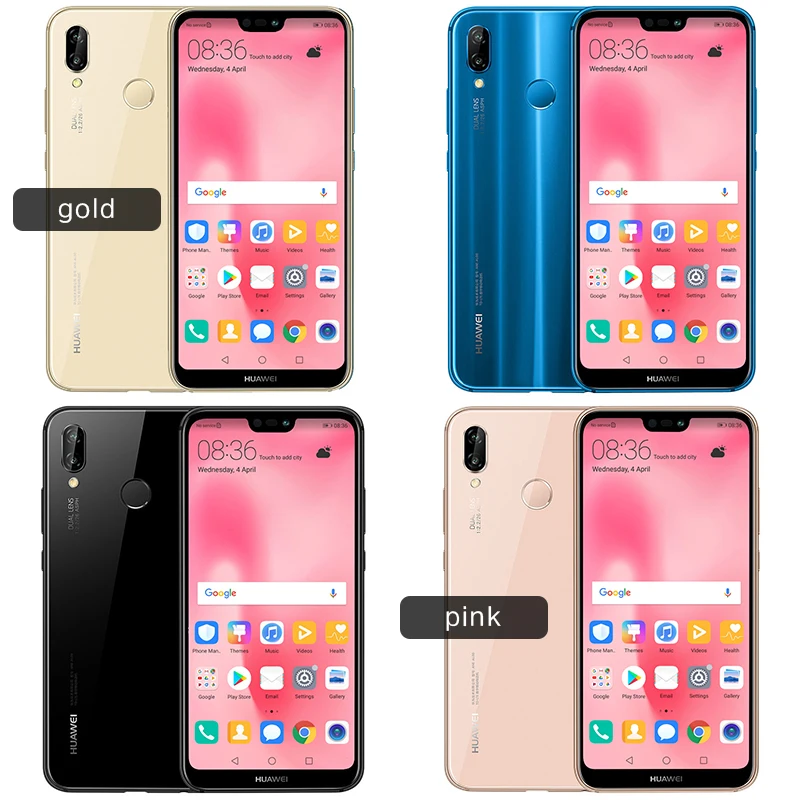 Смартфон huawei P20 Lite Nova 3e с глобальной прошивкой, 4 ГБ, 64 ГБ/128 ГБ, 5,84 дюйма, Восьмиядерный процессор Kirin 659, фронтальная камера 24 МП, фронтальная камера, распознавание лица, Android 8,0