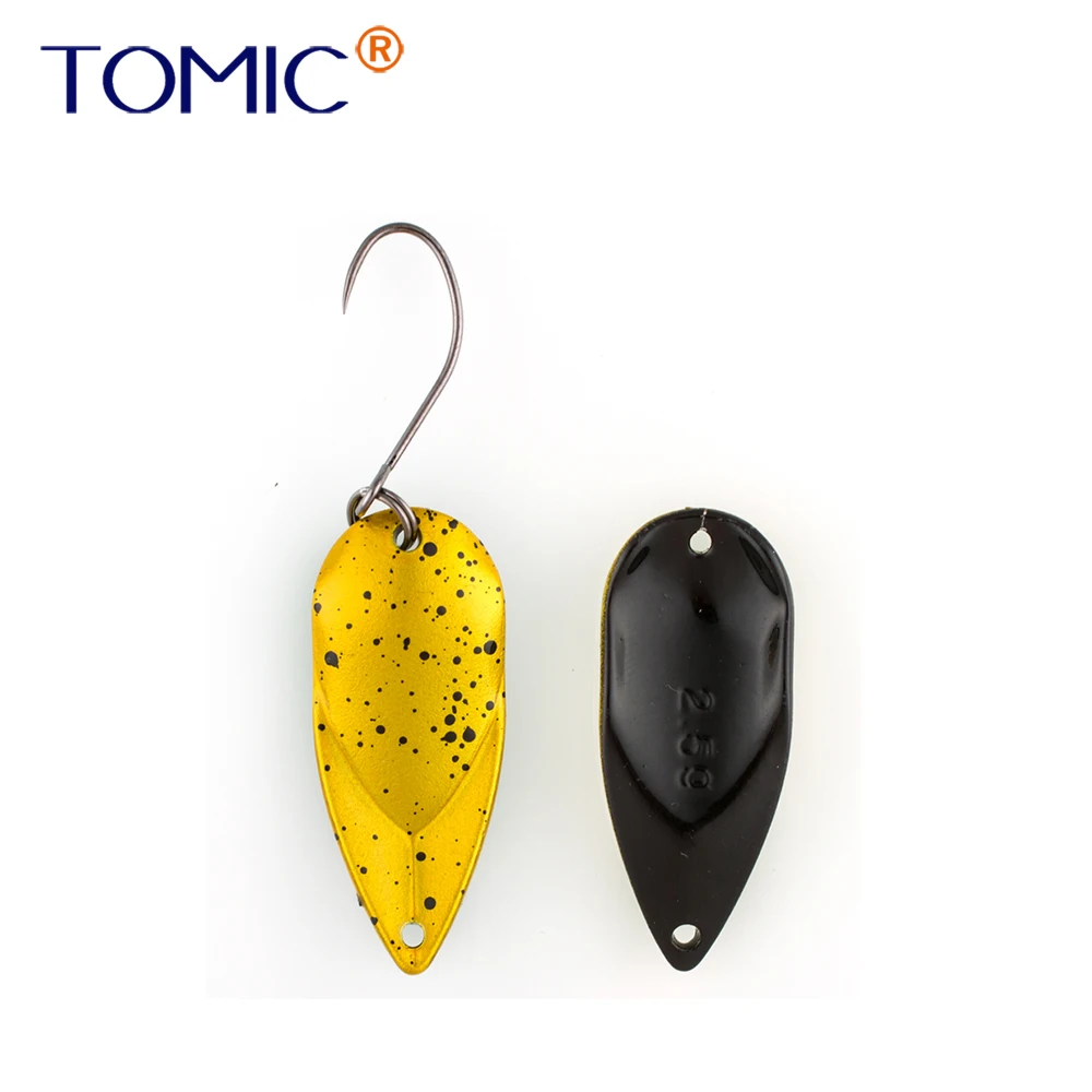 Tomic 2.5g 3.5g ultralight fishing lures trout area spoons UV colors