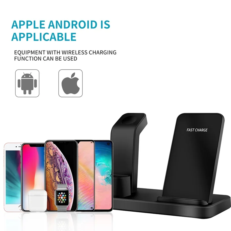 Tongdaytech 10 Вт Qi Беспроводное зарядное устройство для Iphone X 8 Plus XS 11 Pro Max быстрое