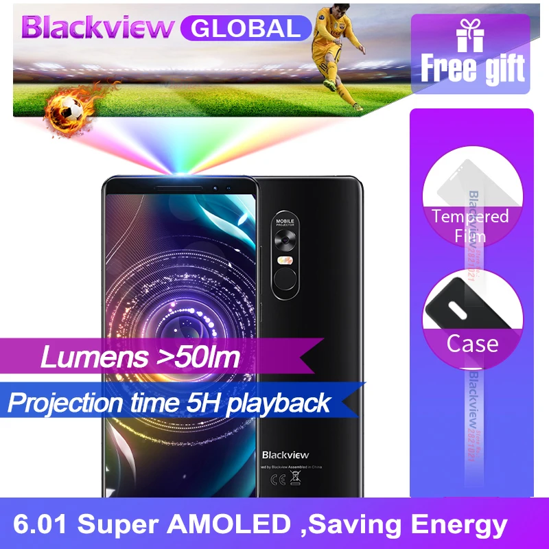 

Fast ship Blackview MAX 1 Laser Projector phone 6.01 inch 18:9 AMOLED 6GB 64GB 4680mAh Android 8.1 NFC Smartphone max1