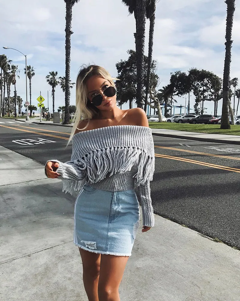 Off The Shoulder Sweater Women (10)