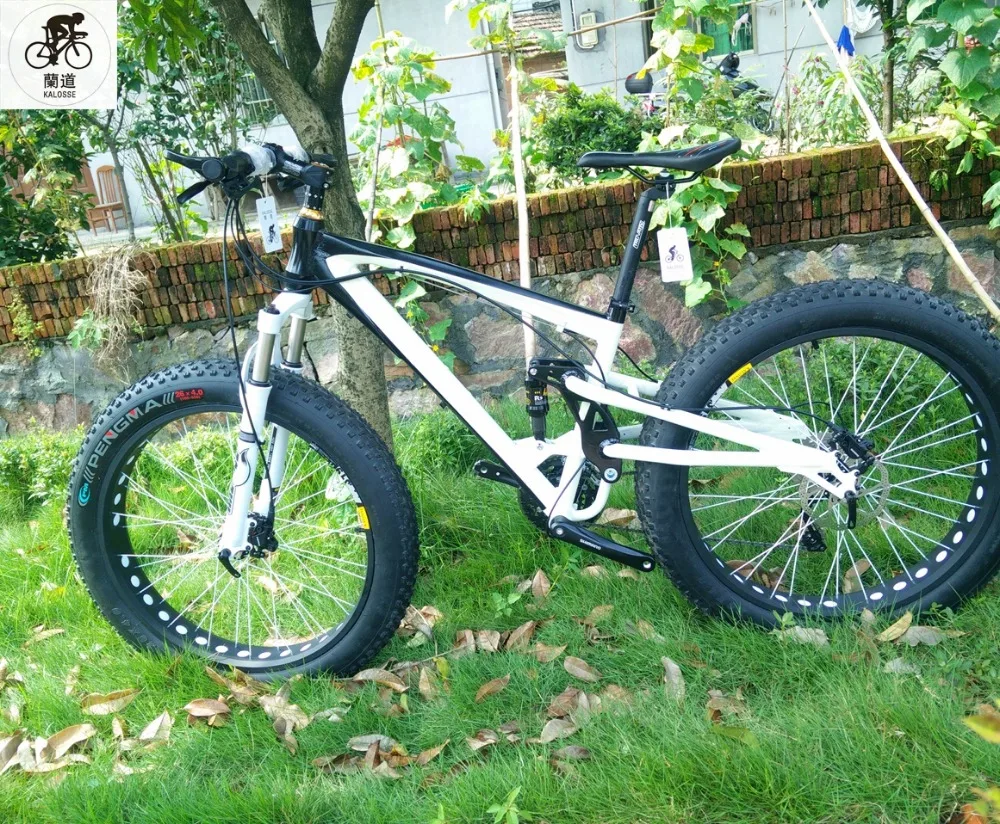 Discount Kalosse Beach bike  26*4.0  inchFull suspension fat bicycle mountain bike  21/24/27/30 speed 26er   Hydraulic brakes 3