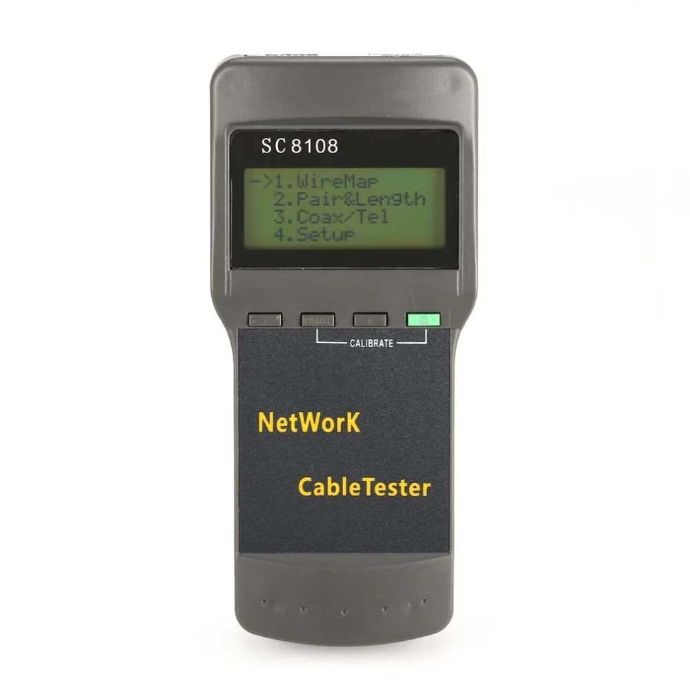

LCD Network Tester Meter Wireless LAN Phone Cable Meter Tester Wire Tracker LCD Display SC8108