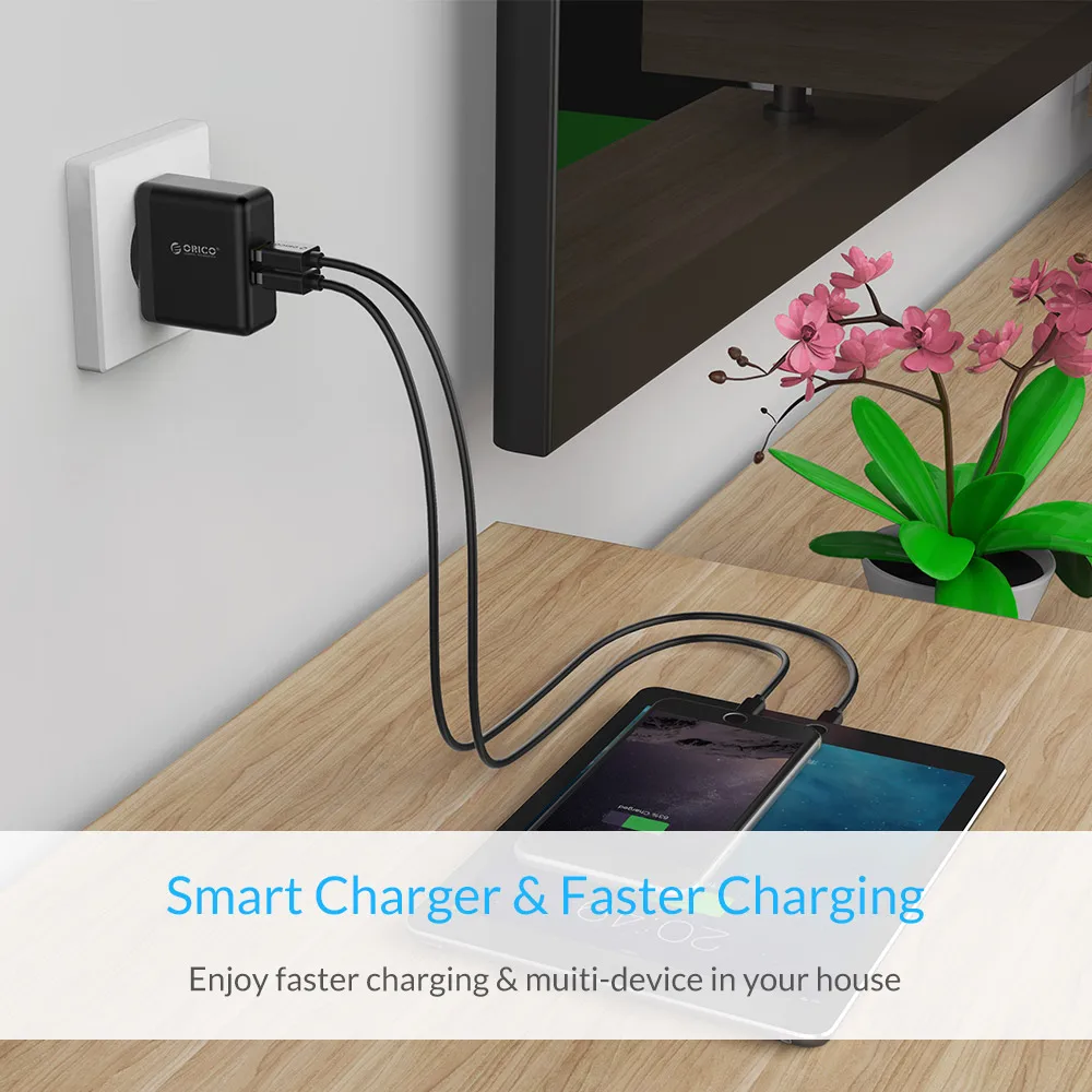  Orico Reise Wand Ladegerät USB Ladegerät 5V2. 4A EU Stecker Handy Ladegerät für Samsung iPhone