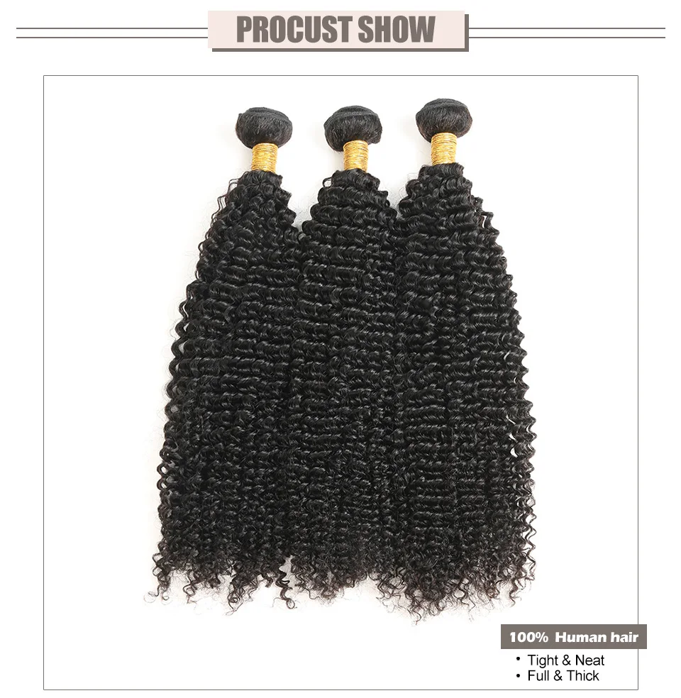 Hair Villa Remy Human Hair Bundles Natural Color Brazilian Kinky Curly Hair Weft 3pcs For Salon Low Ratio Longest Hair PCT 15% (8)