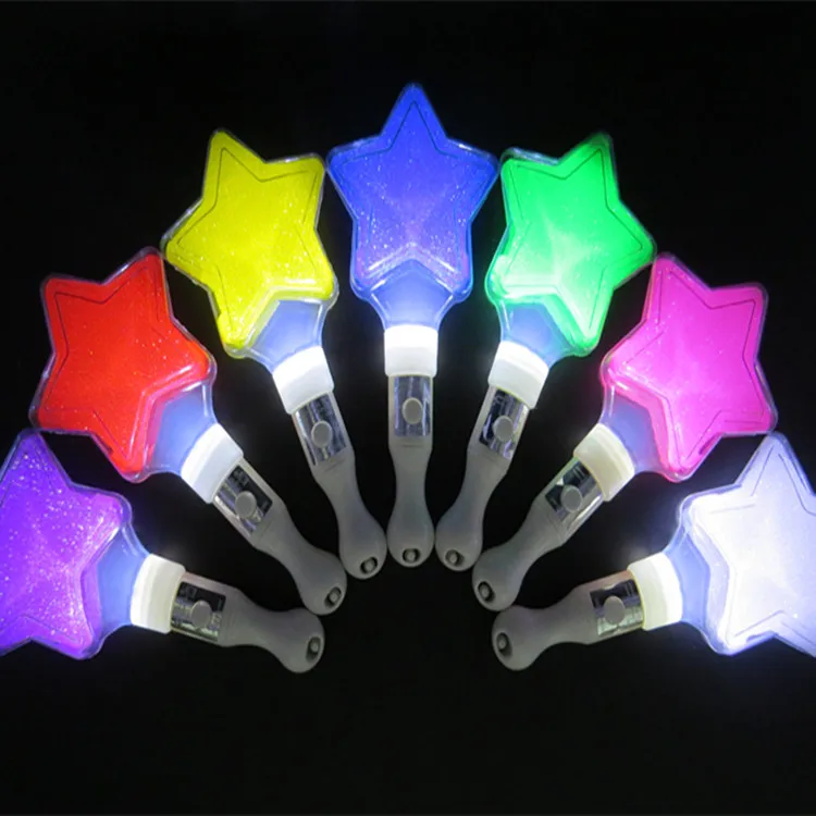 10pcs/lot 21CM LED Star Glowing Light Sticks In the dark Concert Events Flashing Light Stick