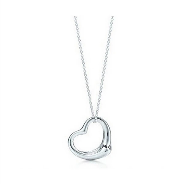 

2016new Popular High-end Jewelry Necklace Silver Plated Peach Heart Pendant Necklace Jewelry Best Friends Heart Gifts For Women