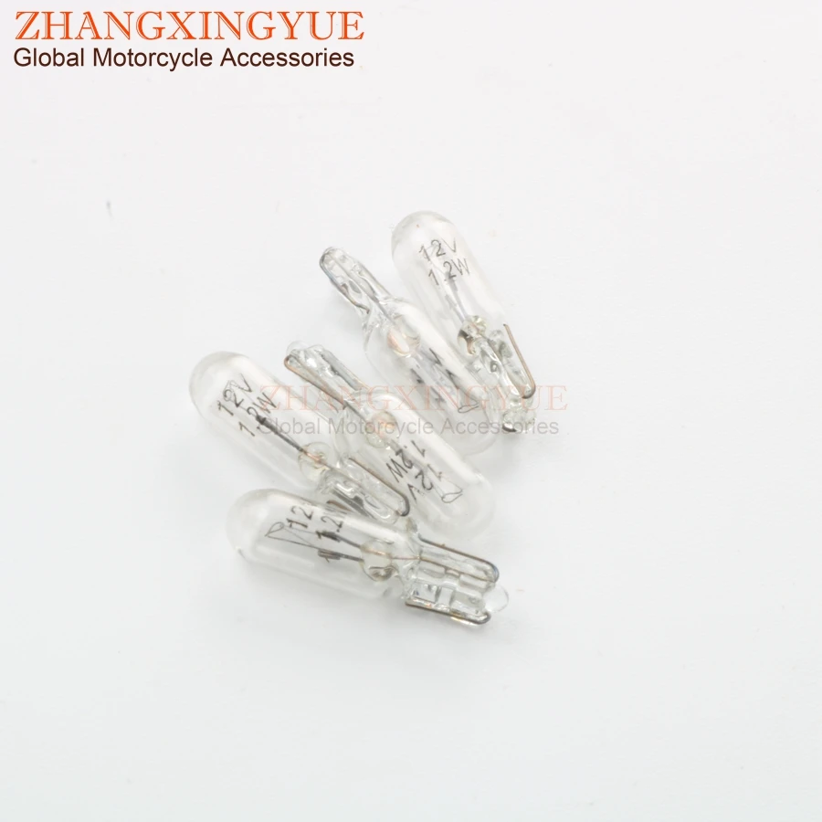 

5pc 12V 1.2W T5 bulb for Motorcycle Scooter Motocross Karting 50cc 125cc 200cc 246510245