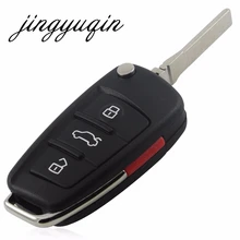 Jingyuqin Новый Repalcement случай 3 + 1 кнопки дистанционного Оболочки для Audi A6 a6l q7 Ключи пустой случай без логотипа