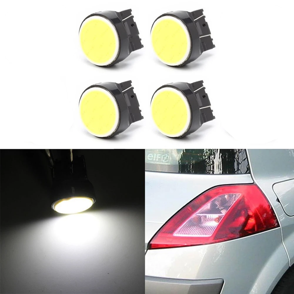 4x T20 SMD COB 7440 7443 led W21W автомобильный стоп сигнал задний передний противотуманный