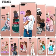 Модный чехол для телефона Super mom Dad Girl для iPhone 8 7 6 6S Plus X XS MAX XR 10 мягкий силиконовый чехол Etui