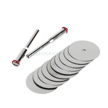 10Pcs 22mm Wood cutting circular Saw Blade Disc+2x Rod Rotary Cutting Tool -L057 New hot