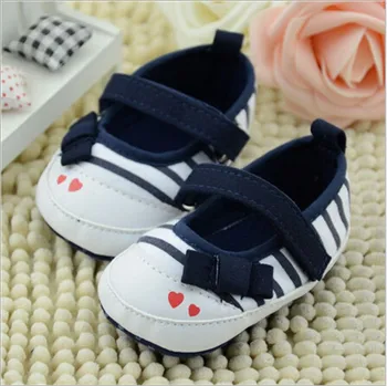 

New Lovely Soft Sole Baby Shoes Bowknot Cute Heart Infant Toddler First Walkers Casual Baby Girls Shoes