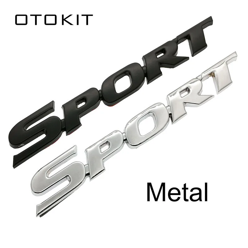 

3D Metal Chrome Logo Car Sticker SPORT Emblem Badge Door Decal Auto Accessories for Toyota Highlander BMW HONDA Car Styling