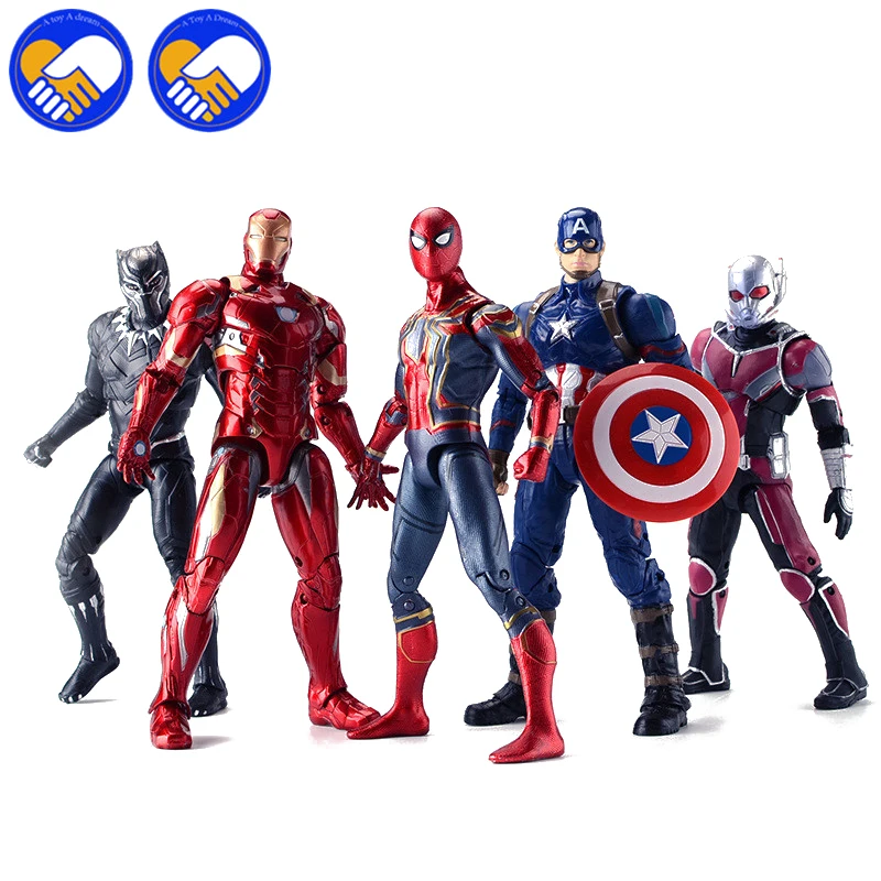 

Marvels Avengers 3 Infinity War Hulks Iron Man Spiderman Captain America Antman Falcon Black Panther PVC Action Figure Kids Toys