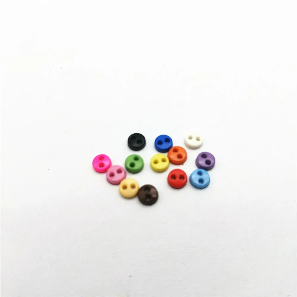 1000 шт 4 мм Мини Круглые крошечные кнопки пластиковые швейные куклы одежда Кнопка украшения для вырезок изготовление карт
