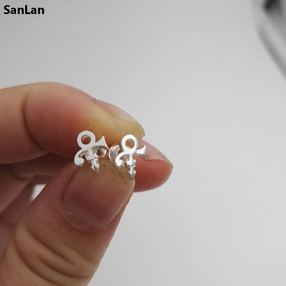 

10pcs New Arrival Fashion Cute Tiny Stud Earrings Prince Symbol Earring Jewelry for Women Girls Gift SanLan