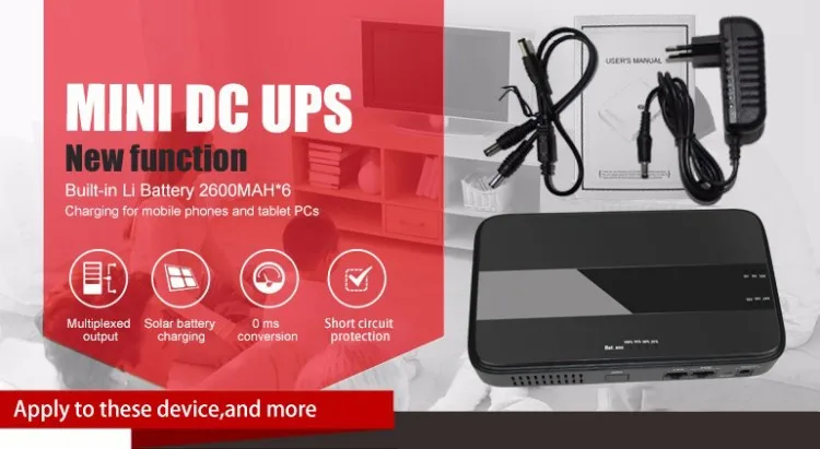 45 w mini ups portáteis com 15